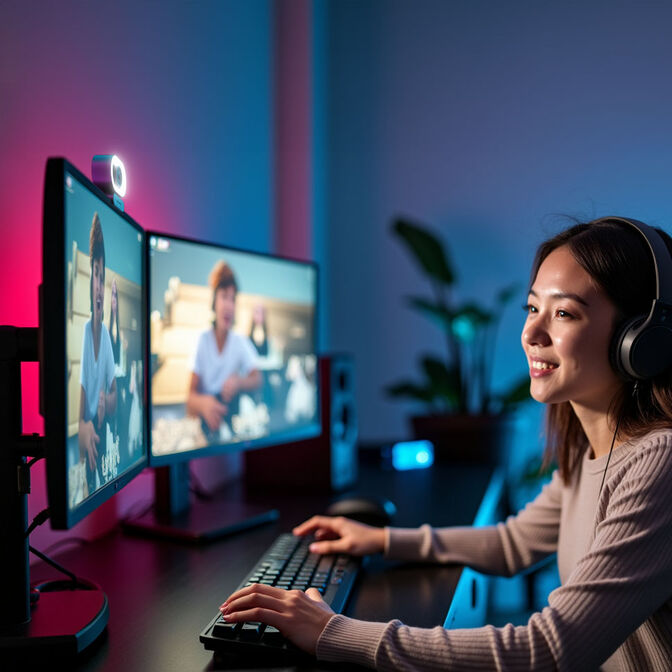 Webcam Streamplify CAM Plus FullHD 60fps con Aro de Luz - Preto image number 8