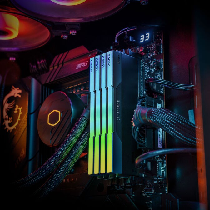 KLEVV Kit 32GB (2 x 16GB) DDR5 CRAS V 6400MHz CL30 RGB Obsidian Black (Intel XMP/AMD Expo) image number 14