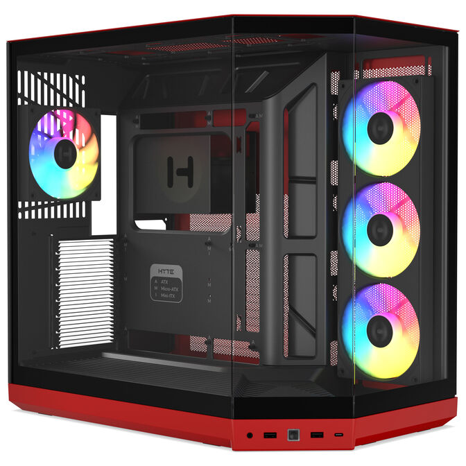 Caja E-ATX Hyte Y50 Vidrio Templado Wild Cherry image number 0