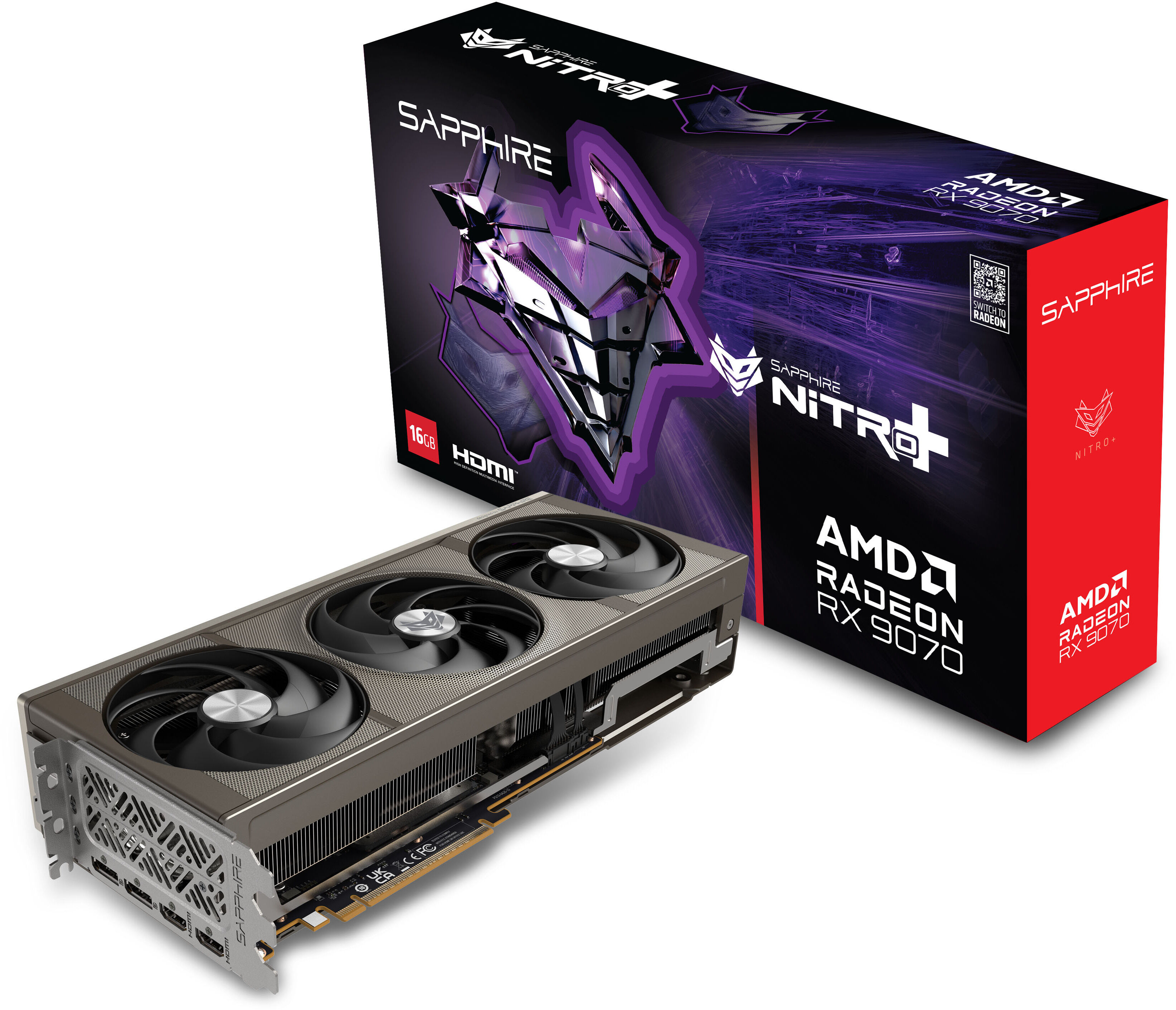 Tarjeta Gr&aacute;fica Sapphire Radeon RX 9070 Nitro+ OC 16GB GDDR6