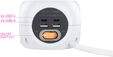 Tomas de 3 sockets com 4 USB's (2 USB A / 2 USB-C) s/ fios, c/ interruptor image number null