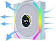 Ventilador Lian Li UNI FAN SL120 LCD Wireless RGB Reverse Blade PWM Blanco 120mm image number null