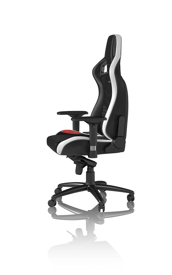 Silla noblechairs EPIC Real Leather - Negro / Blanco / Rojo image number 3