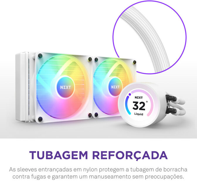 Kit de Refrigeraci&oacute;n L&iacute;quida CPU NZXT Kraken Elite 280 RGB Blanco image number 9