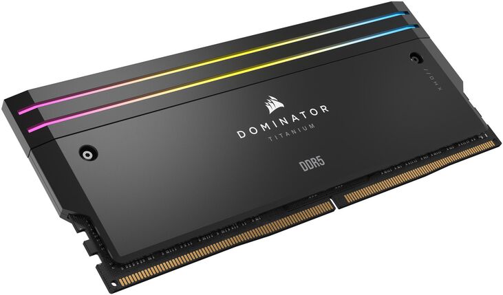 Corsair Kit 48GB (2 x 24GB) DDR5 7200MHz Dominator Titanium RGB Black CL36 image number 4