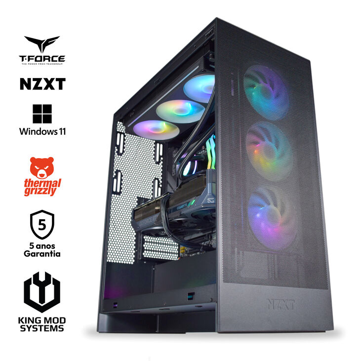 Ordenador King Mod Gamer-PC NZXT Ryzen 7 9800X3D 32GB DDR5 2TB RTX 5080 WiFi W11 V2 image number 0