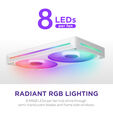 Ventilador NZXT F240 RGB Core Single-Frame Blancas - Duplo Vent&iacute;lador 120mm (240mm) image number null