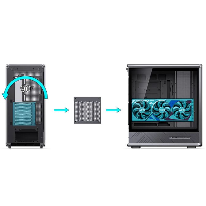 Caja ATX Jonsbo D401 Vidrio Templado Negro image number 13