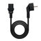 Cable de Alimentación Nanocable CEE7/M - C13/F 2M Negro