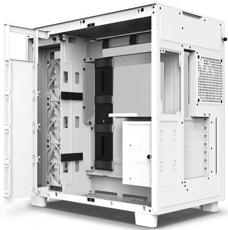 Torre ATX NZXT H9 Flow Blanca Cristal Templado image number 6