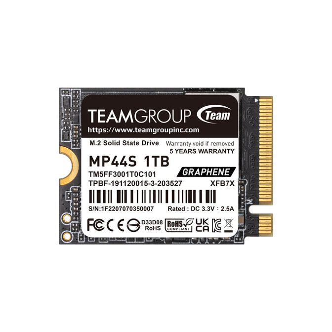 SSD Team Group MP44S 1TB Gen4 M.2 2230 NVMe (5000/3500MB/s) image number 0