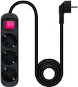 Regleta Nanocable 3 Tomas c/ switch 1.4 M Negro image number null