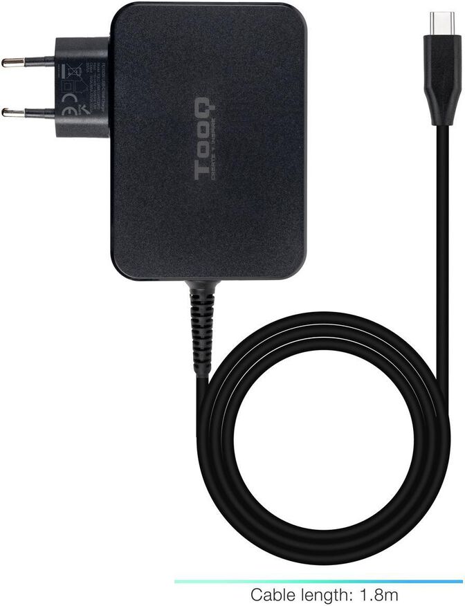 Cargador de Port&aacute;til GaN Tooq USB-C PD 100W image number 1