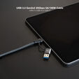 Cable USB 3.2 Gen2x2 Nanocable 20Gbps 5A/100W 4K/60HZ USB-C M/USB-A/M 2 M Gris/Negro image number null