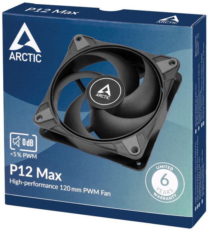 ARCTIC P12 Max Carcasa del ordenador Ventilador 12 cm Negro 1 pieza(s) image number 4