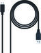 Cable USB 3.1 GEN2 10Gbps 3A Nanocable USB-C/M para USB-A/M 1.5 M Negro