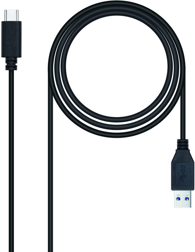 Cable USB 3.1 GEN2 10Gbps 3A Nanocable USB-C/M para USB-A/M 1.5 M Negro image number 0