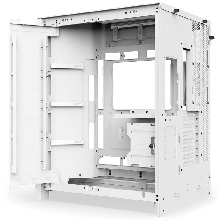 Torre E-ATX NZXT H9 Flow RGB+ Blanca (2025) Cristal Templado image number 12
