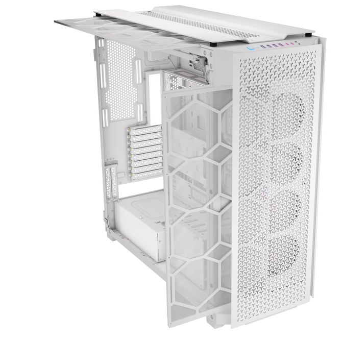 Torre E-ATX Corsair 9000D RGB Airflow Blanca Cristal Templado image number 2