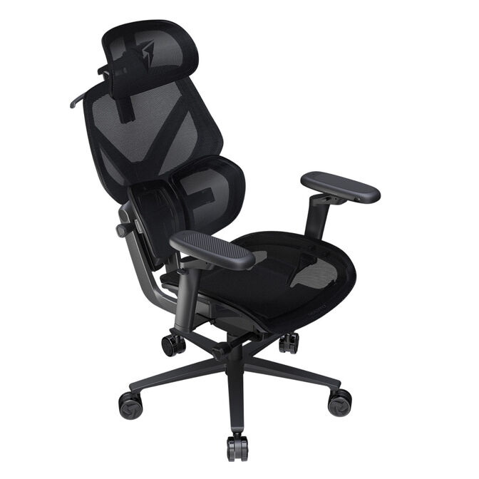 Silla Gaming Ergonomica ThunderX3 FLEX Pro, Apoio lombar 360 graus - Mesh Black image number 2