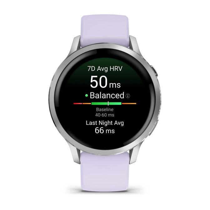 Smartwatch Garmin Venu 4 41mm Prateado/Lil&aacute;s image number 1