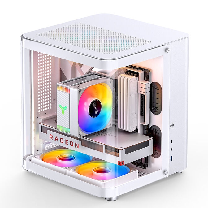 Caja Micro-ATX Jonsbo TK-1 2.0 Vidrio Templado Blanco image number 4