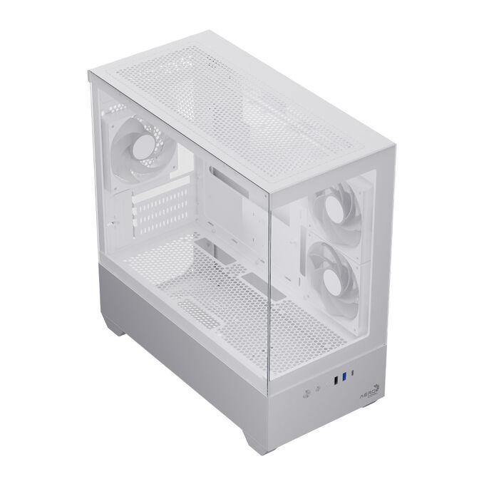 Caja Micro-ATX Aerocool P300D ARGB Vidro Temperado Blanco image number 3