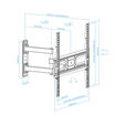 Soporte de Pared Tooq Inclinable 3 Pivotes 32" a 55" M&aacute;x. 35kg Negro image number null