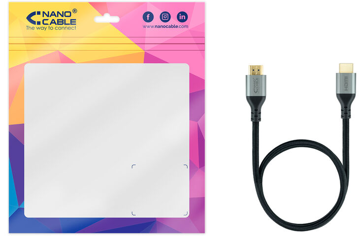 Cable HDMI V2.1 Ultra High Speed NanoCable USB-A M/M 2 M Negro Certificado ULTRA image number 3