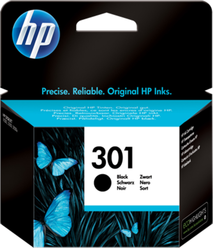 Cartucho de Tinta HP 301 Negro image number 0