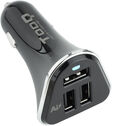 Cargador de Isqueiro Tooq 3x USB 5V/5.2A Negro image number null