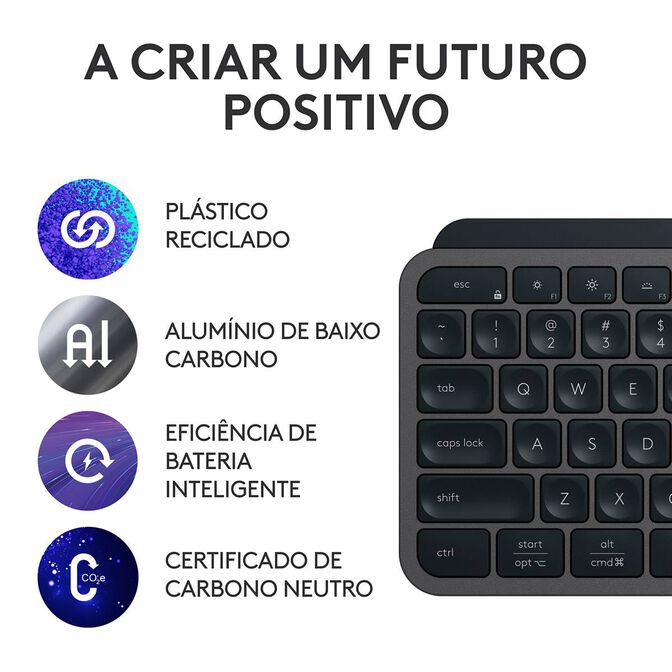 Teclado Logitech MX Keys S Bluetooth (PT) Graphite image number 2