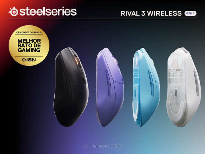 Rat&oacute;n Steelseries Rival 3 Wireless Gen2 Lavanda image number 7
