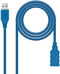 Cable USB 3.0 Nanocable USB-A M/F 1 M Azul