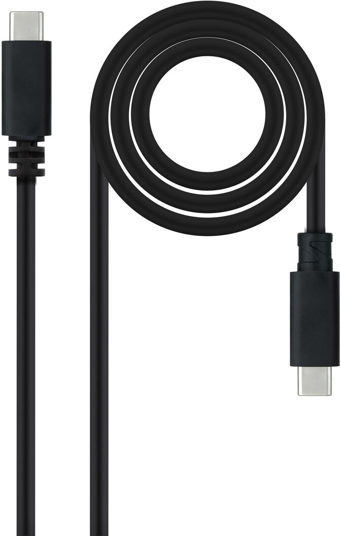 Cable USB 2.0 3A Nanocable USB-C M/M 1.5 M Negro image number 0