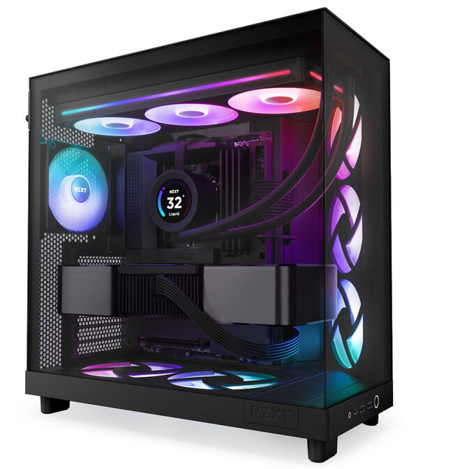Ventilador NZXT F360 RGB Core Single-Frame Negras - Triplo Ventilador 120mm ( 360mm ) image number 4