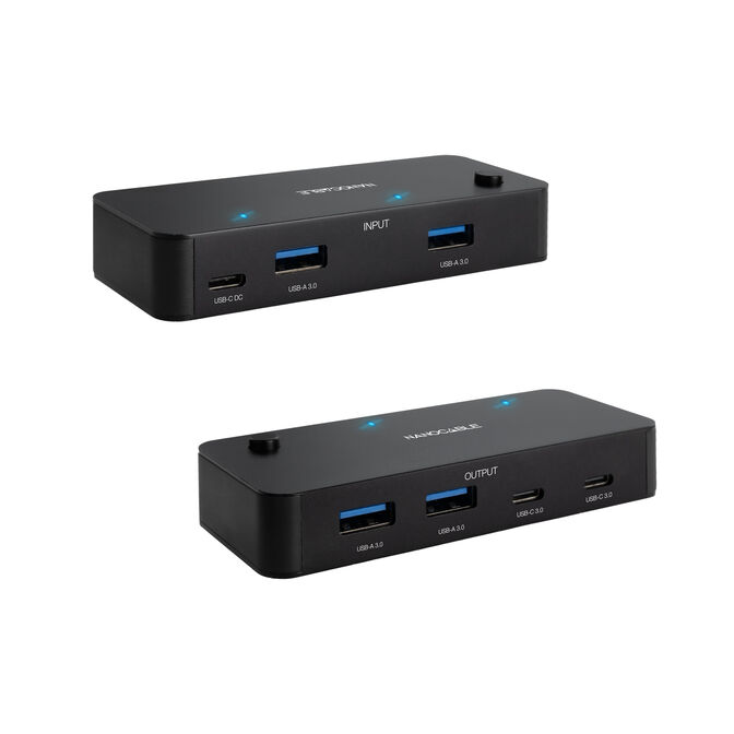 Switch Conmutador Nanocable 2x USB 3.0 a 2xUSB-A 3.0 + 2x USB-C 3.0 image number 1