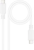 Cable USB 2.0 3A Nanocable USB-C M/M 1 M Blanco image number null