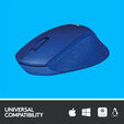 Rat&oacute;n Logitech M330 Silent Plus 1000DPI Wireless Azul image number null