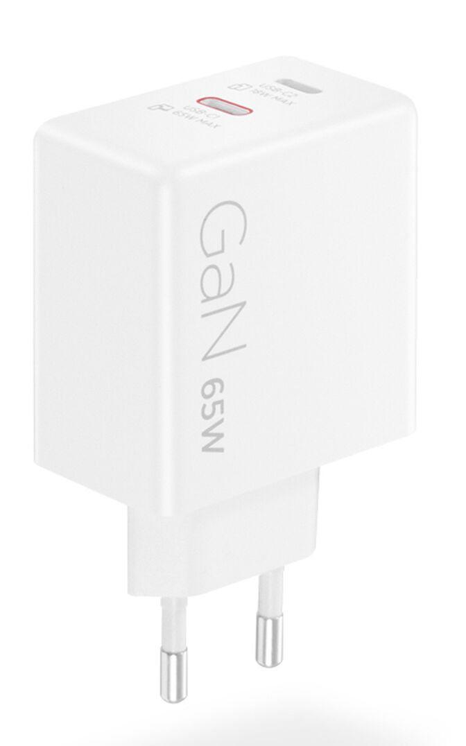 Caregador Lenovo de Parede USB-C 65W Dual GaN Branco + Cabo USB-C 1.5m image number 1