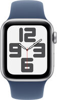 Smartwatch Apple Watch SE (2024) GPS 40mm Aluminio Plata c/ Correa Deportiva Azul Denim - S/M image number null