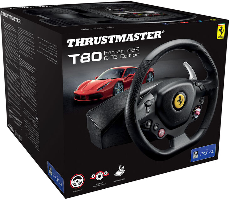 Volante + Pedales Thrustmaster T80 RW Ferrari 488 GTB - PS5 / PS4 / PC image number 4