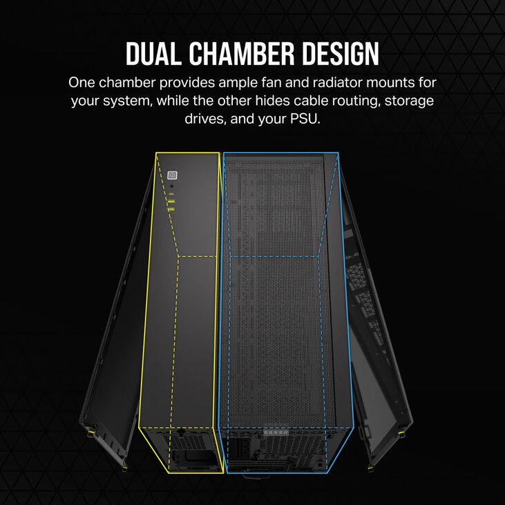 Torre Micro-ATX Corsair 2500X Negro Cristal Templado image number 2