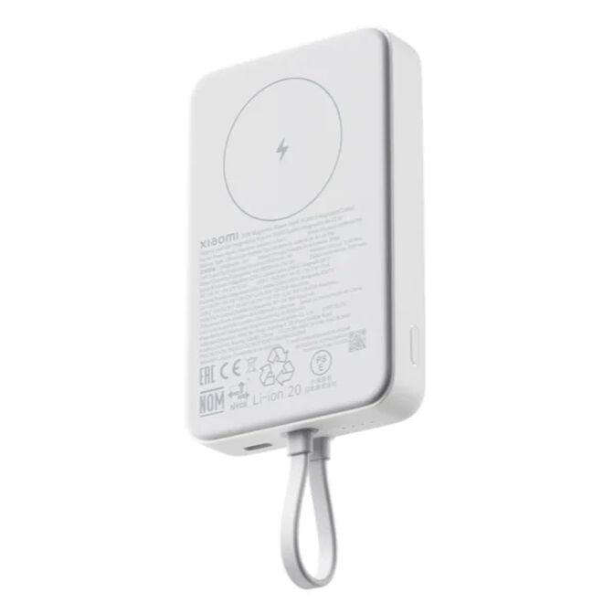 Xiaomi Power Bank Magn&eacute;tico 10000mAh con cable integrado - Blanco image number 2