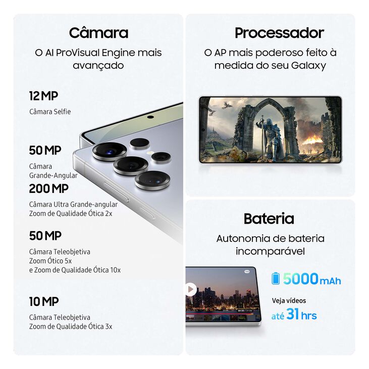 Smartphone Samsung Galaxy S25 Ultra  6.9" (12 / 512GB) 120Hz Gris Titânio image number 5