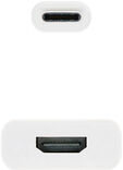 Adaptador NanoCable USB-C M para HDMI F 15 CM Blanco image number null