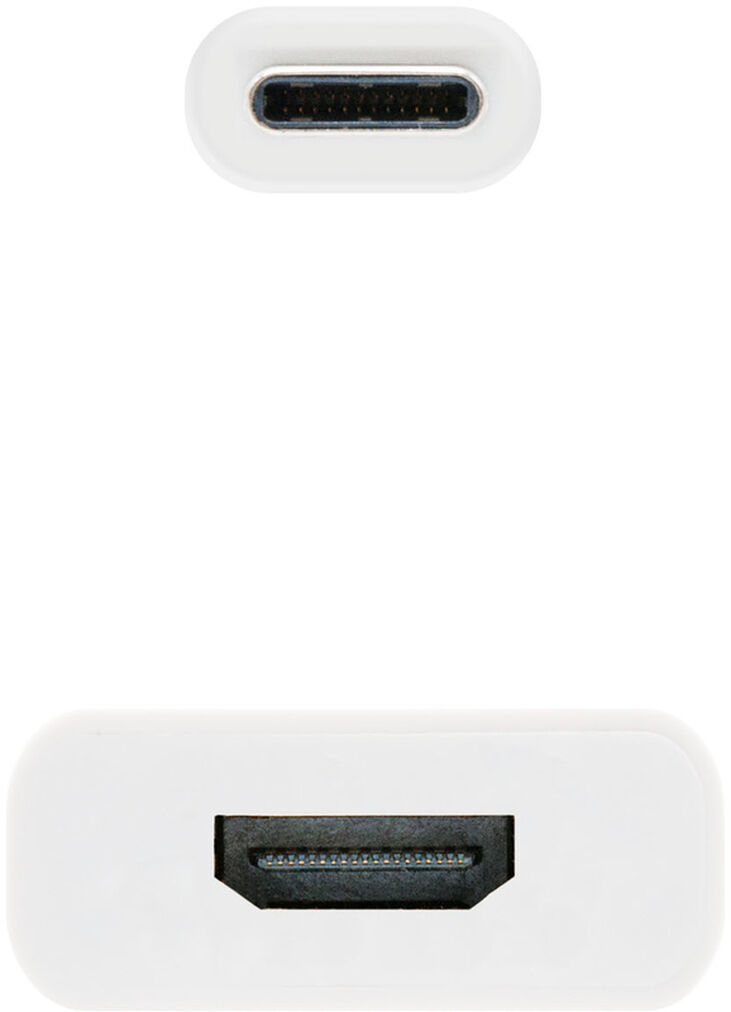 Adaptador NanoCable USB-C M para HDMI F 15 CM Blanco image number 1