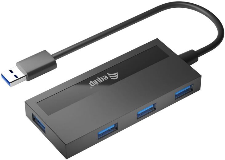 Hub Equip USB 3.0 de 4 puertas con adaptador USB-C image number 0