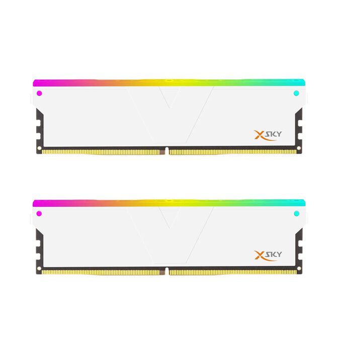 V-Color Kit 32GB (2 x 16GB) DDR5 6000MHz Manta Xsky RGB EXPO Blanco CL30 (SOLO COMPATIBLE CON RYZEN) image number 0