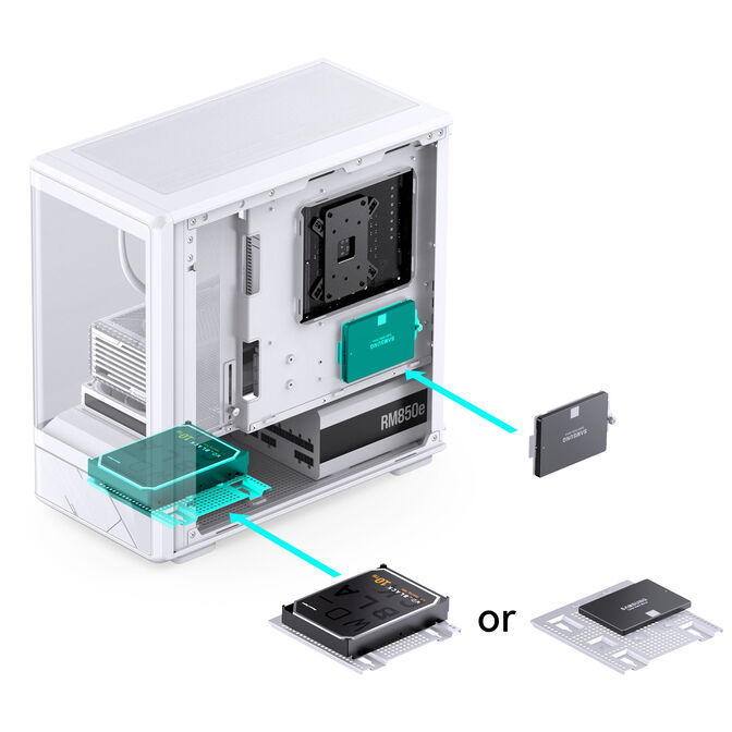 Caja Micro-ATX Jonsbo D200 Vidrio Templado Blanco image number 18